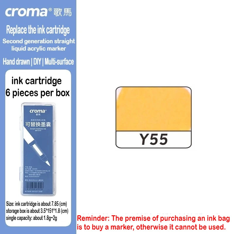 Croma 160/24 Color Replaceable Ink Acrylic Markers