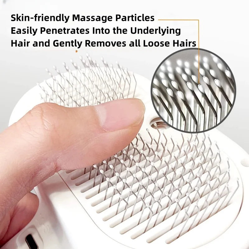 Pet Spray Grooming Comb | Steam Deshedding for Dogs & Cats