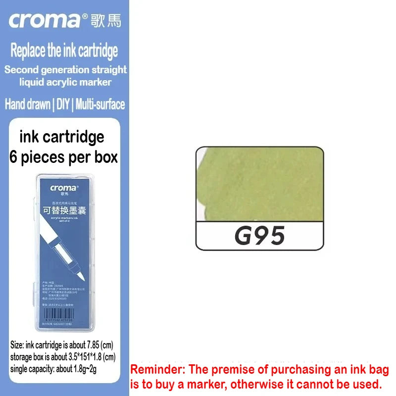 Croma 160/24 Color Replaceable Ink Acrylic Markers