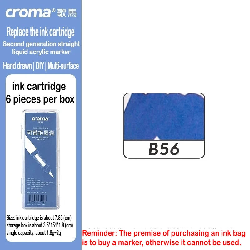 Croma 160/24 Color Replaceable Ink Acrylic Markers