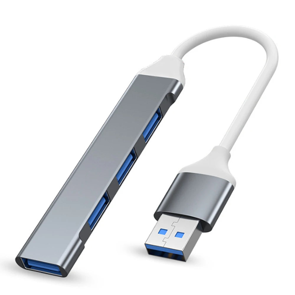 4-Port USB Hub – Type-C 3.1 & USB 3.0 Multi-Splitter Adapter for Laptop & PC