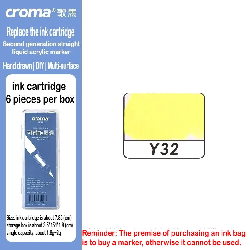 Croma 160/24 Color Replaceable Ink Acrylic Markers