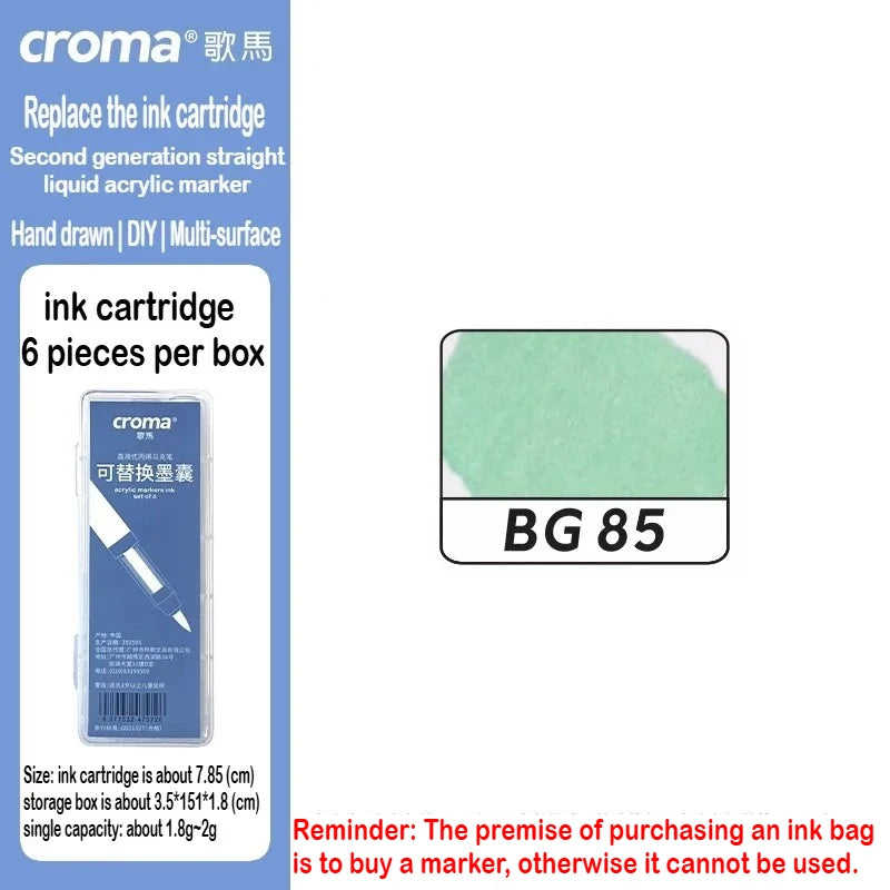 Croma 160/24 Color Replaceable Ink Acrylic Markers