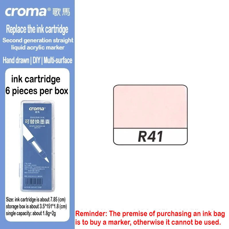 Croma 160/24 Color Replaceable Ink Acrylic Markers
