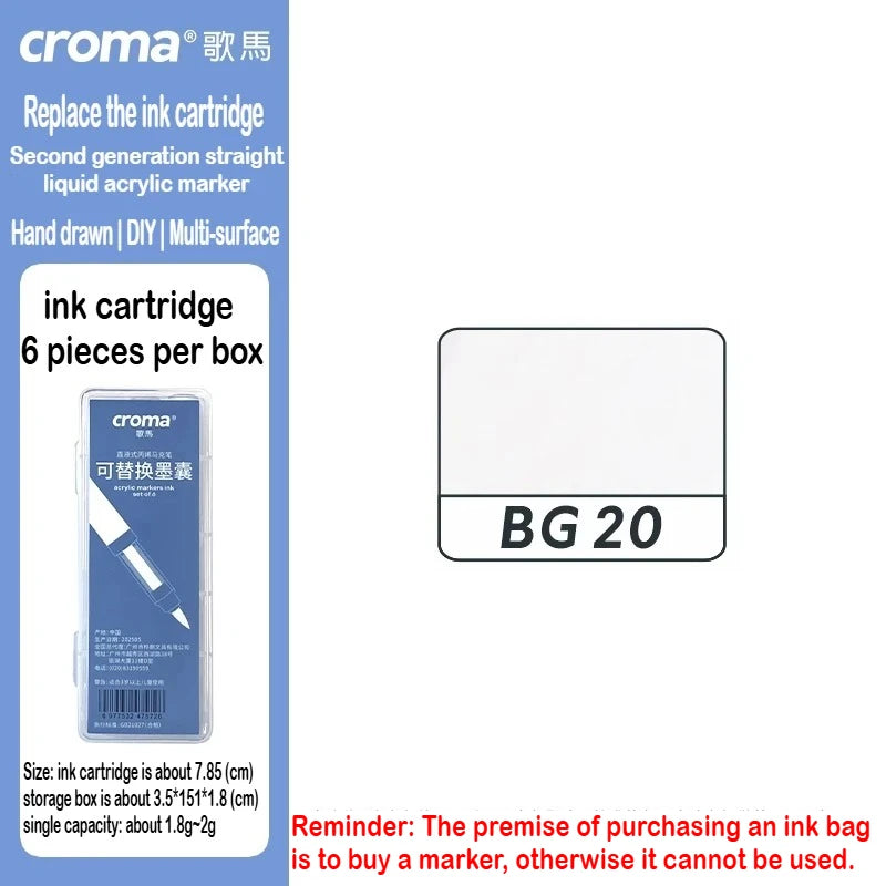 Croma 160/24 Color Replaceable Ink Acrylic Markers