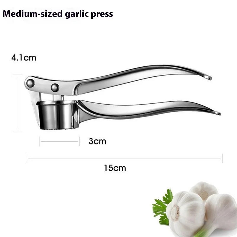 Stainless Steel Garlic Press & Smasher