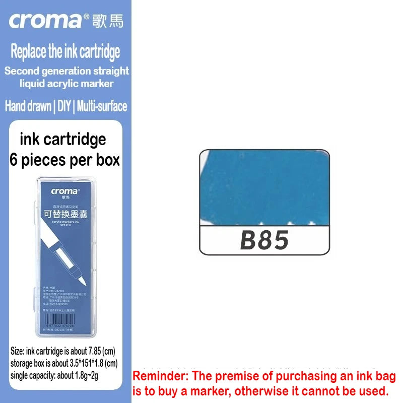 Croma 160/24 Color Replaceable Ink Acrylic Markers