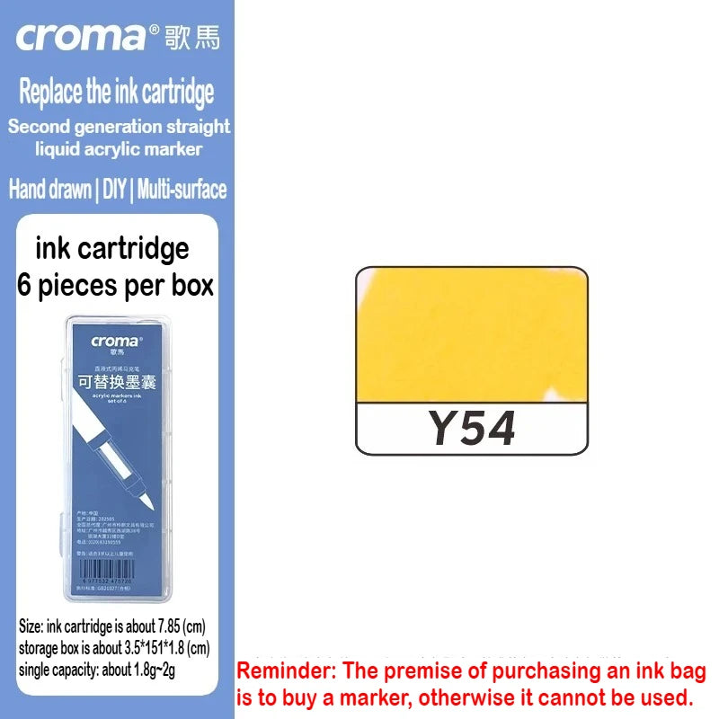 Croma 160/24 Color Replaceable Ink Acrylic Markers