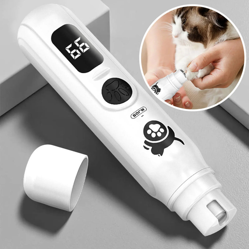 Electric Pet Nail Grinder | 3-Speed Rechargeable for Dogs & Cats