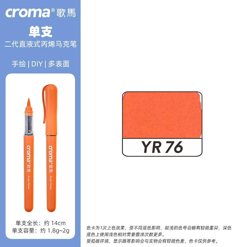 Croma 160 Colors Refillable Acrylic Markers – Washable