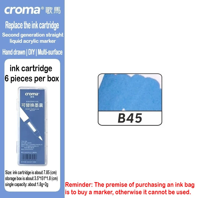 Croma 160/24 Color Replaceable Ink Acrylic Markers