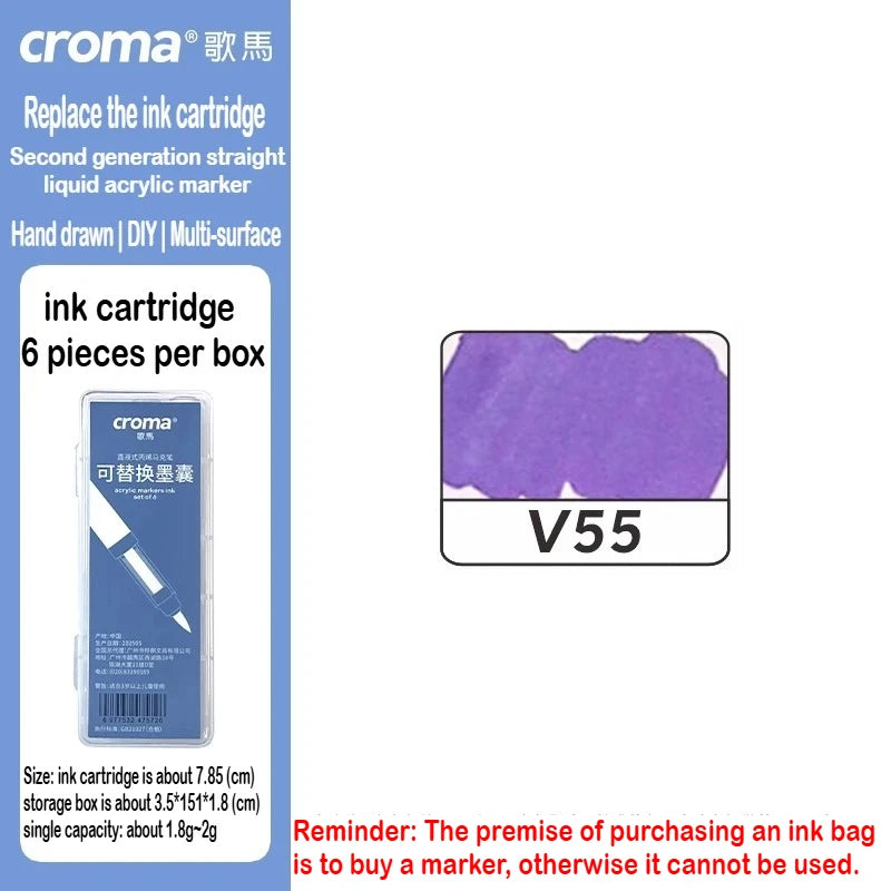 Croma 160/24 Color Replaceable Ink Acrylic Markers