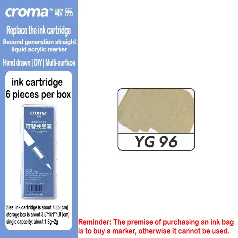 Croma 160/24 Color Replaceable Ink Acrylic Markers