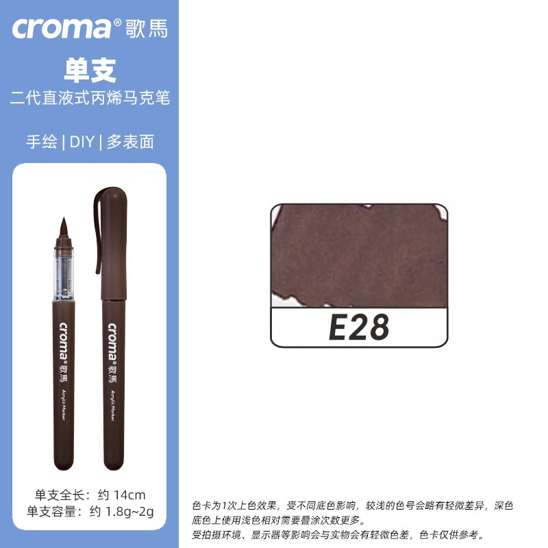 Croma 160 Colors Refillable Acrylic Markers – Washable
