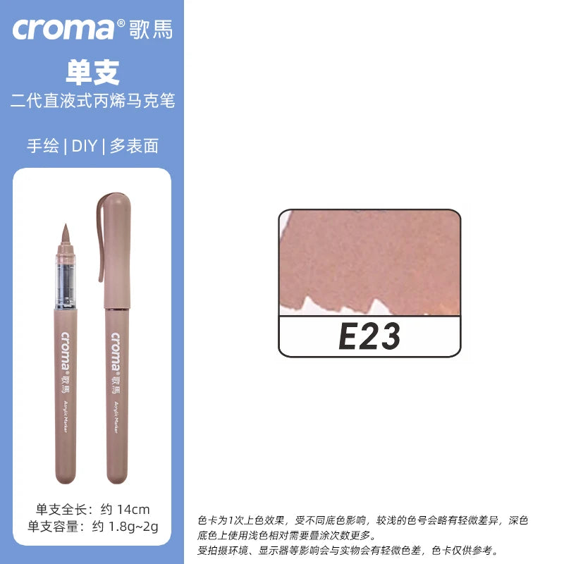 Croma 160 Colors Refillable Acrylic Markers – Washable