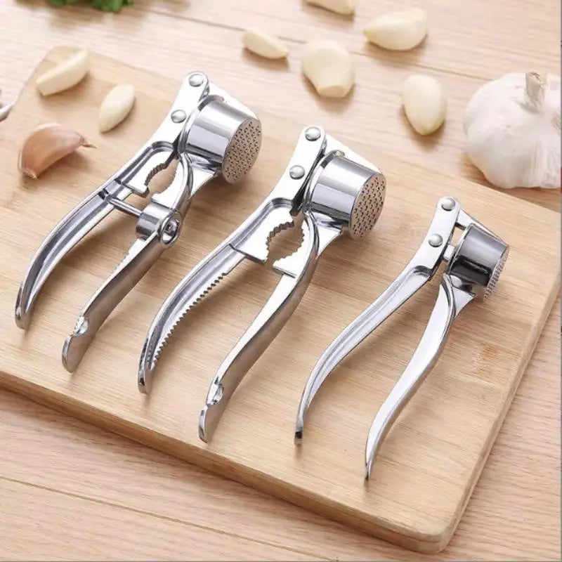 Stainless Steel Garlic Press & Smasher