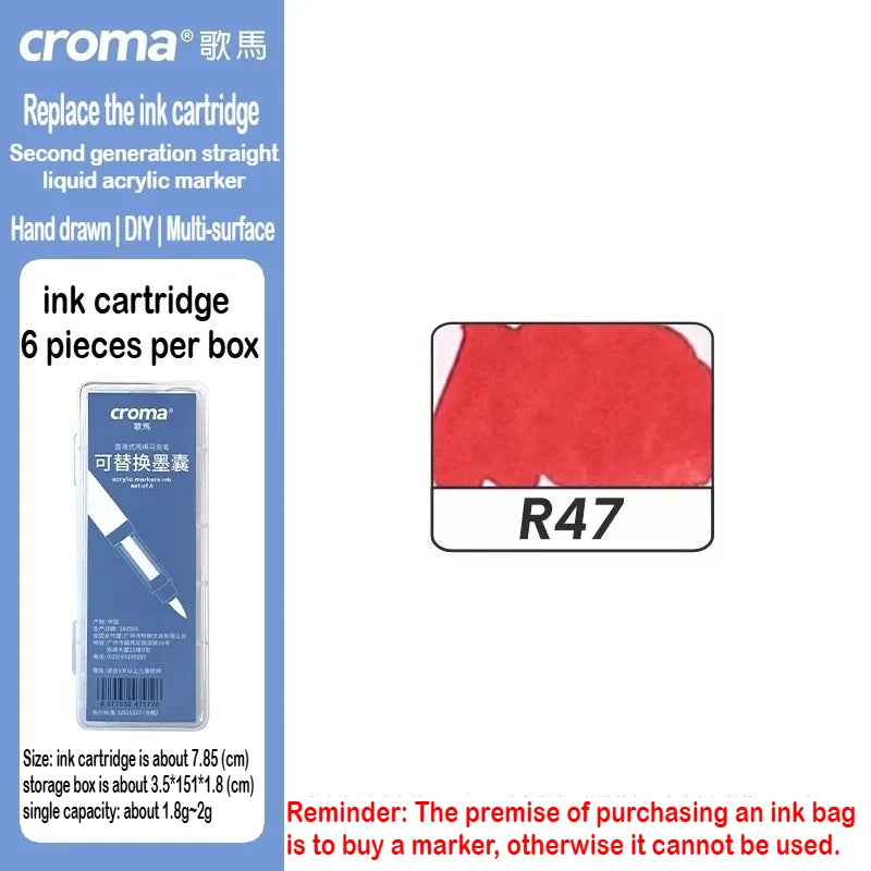 Croma 160/24 Color Replaceable Ink Acrylic Markers