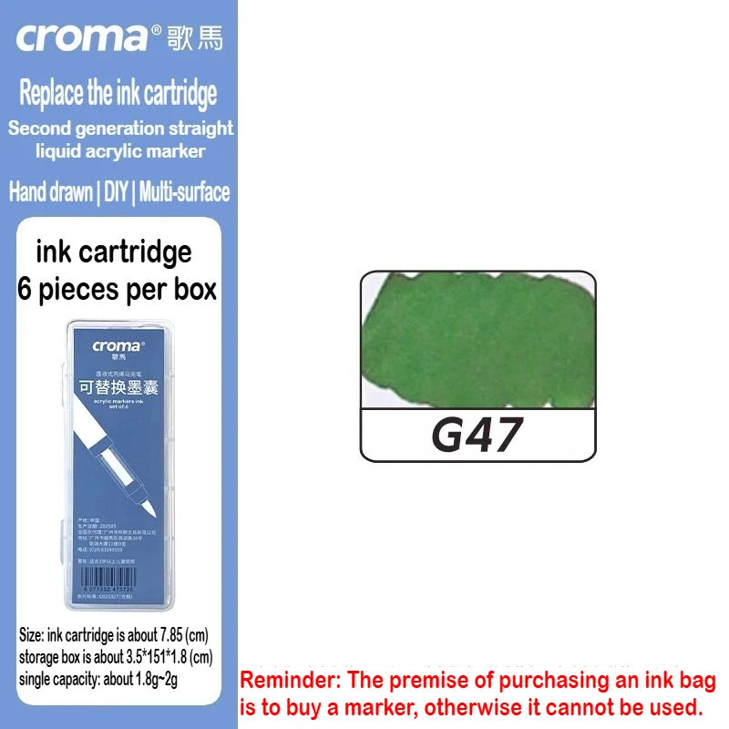 Croma 160/24 Color Replaceable Ink Acrylic Markers