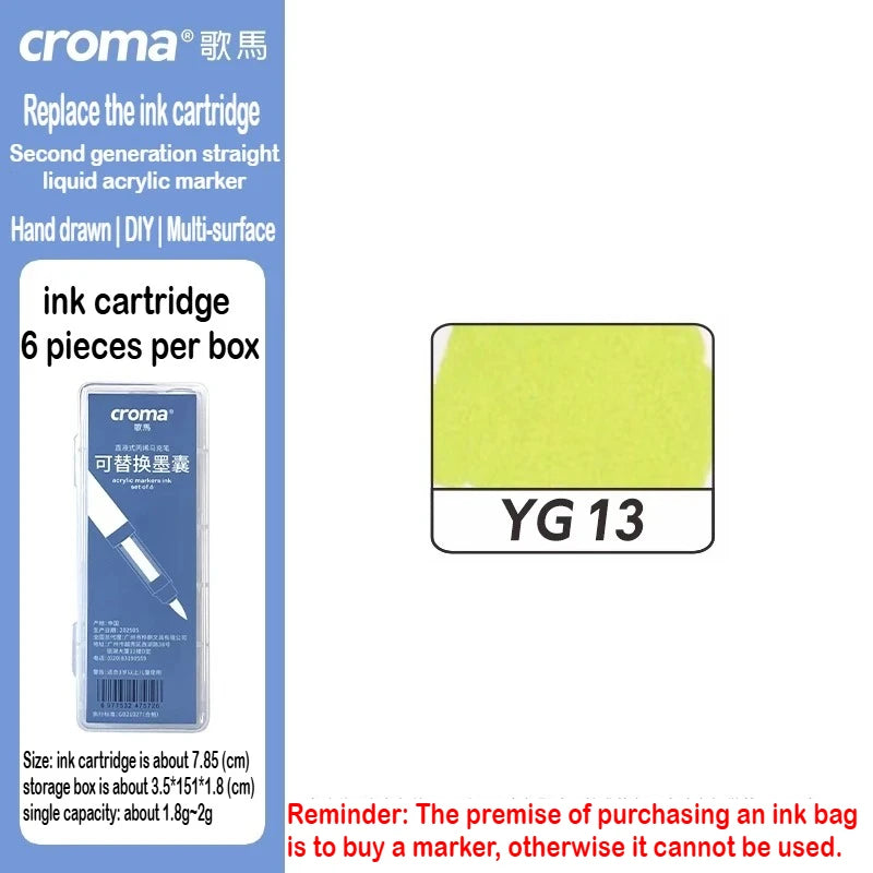 Croma 160/24 Color Replaceable Ink Acrylic Markers