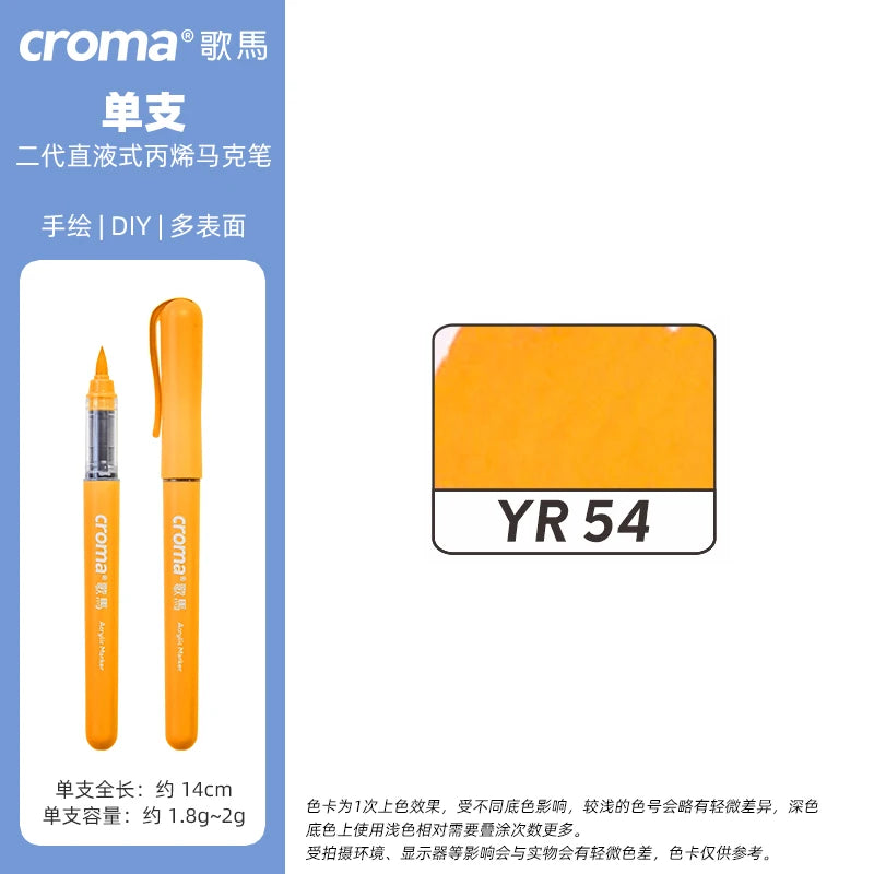 Croma 160 Colors Refillable Acrylic Markers – Washable