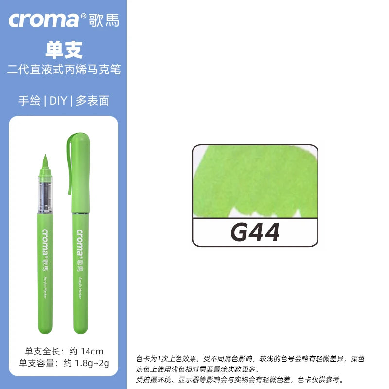 Croma 160 Colors Refillable Acrylic Markers – Washable
