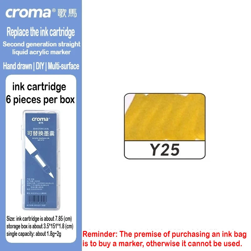 Croma 160/24 Color Replaceable Ink Acrylic Markers