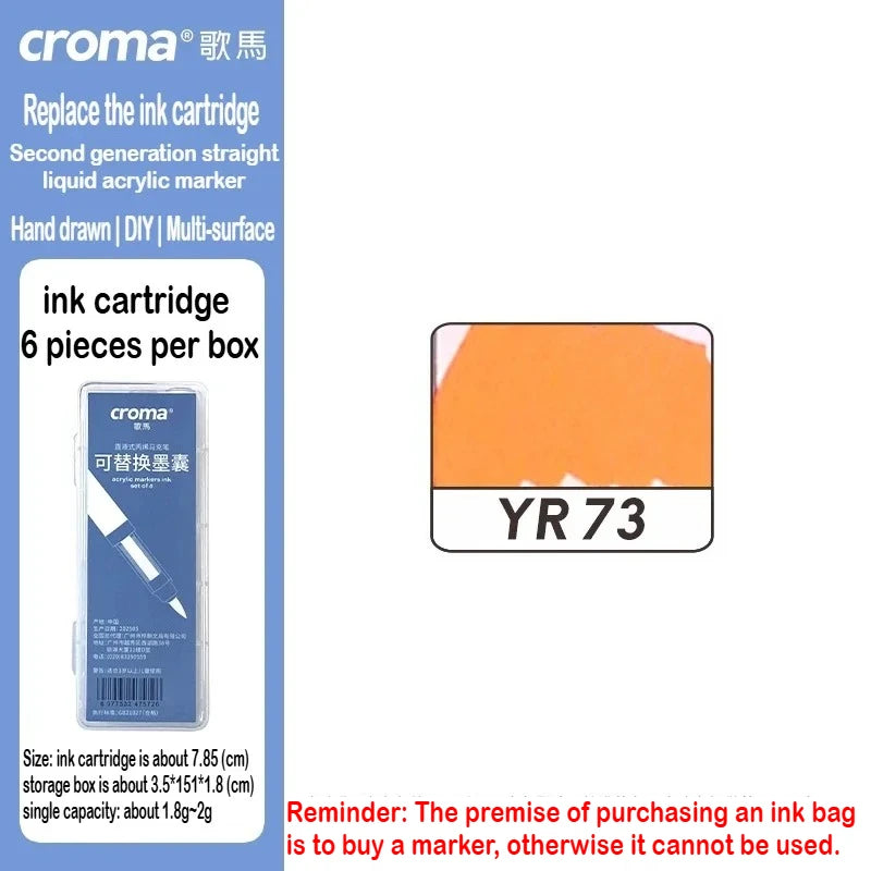 Croma 160/24 Color Replaceable Ink Acrylic Markers