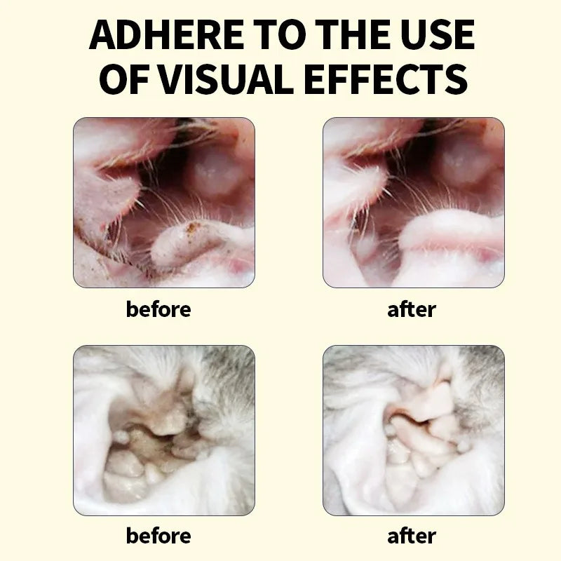 Pet Ear Wash Cleaner for Cats & Dogs | Ear Mite & Odor Care