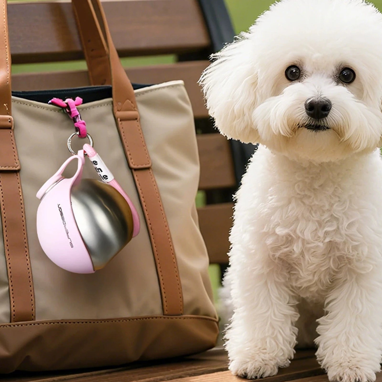 Stainless Steel Collapsible Dog Water Bottle | Portable Ball Bowl