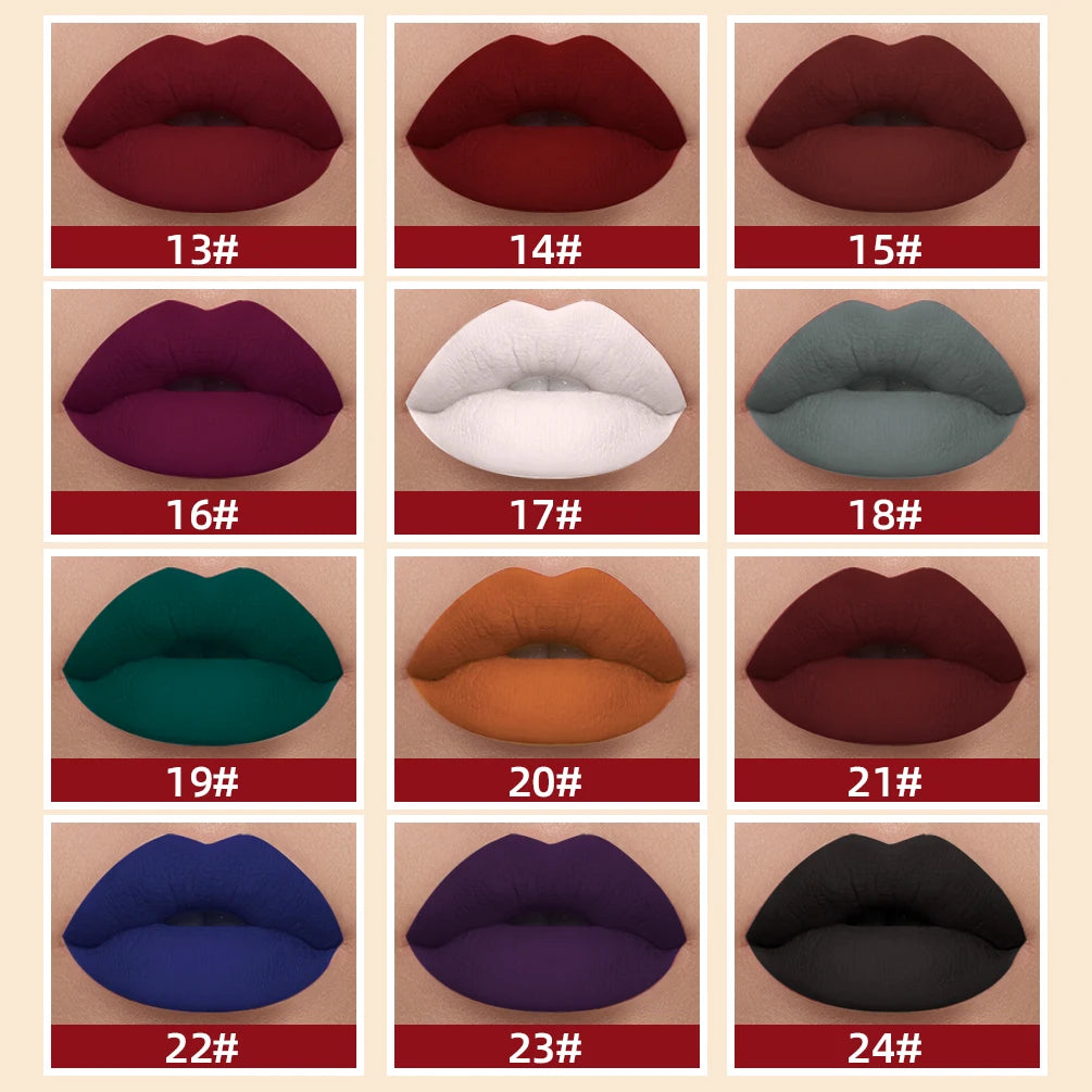 QiBest Matte Liquid Lipstick – 24 Colors