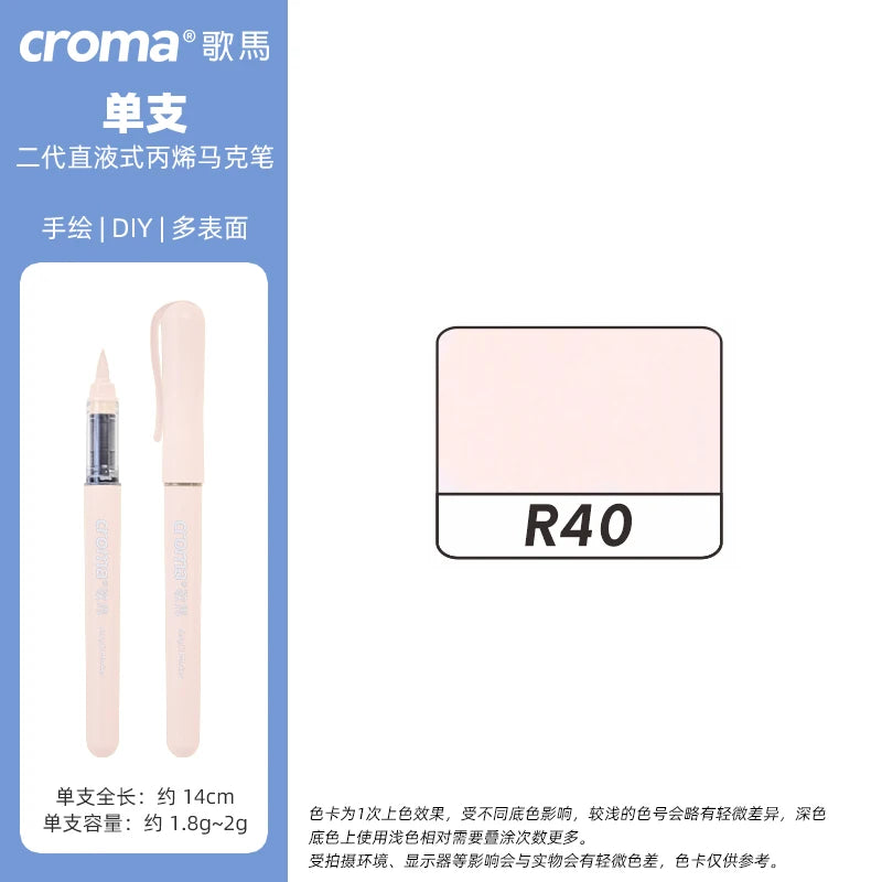 Croma 160 Colors Refillable Acrylic Markers – Washable