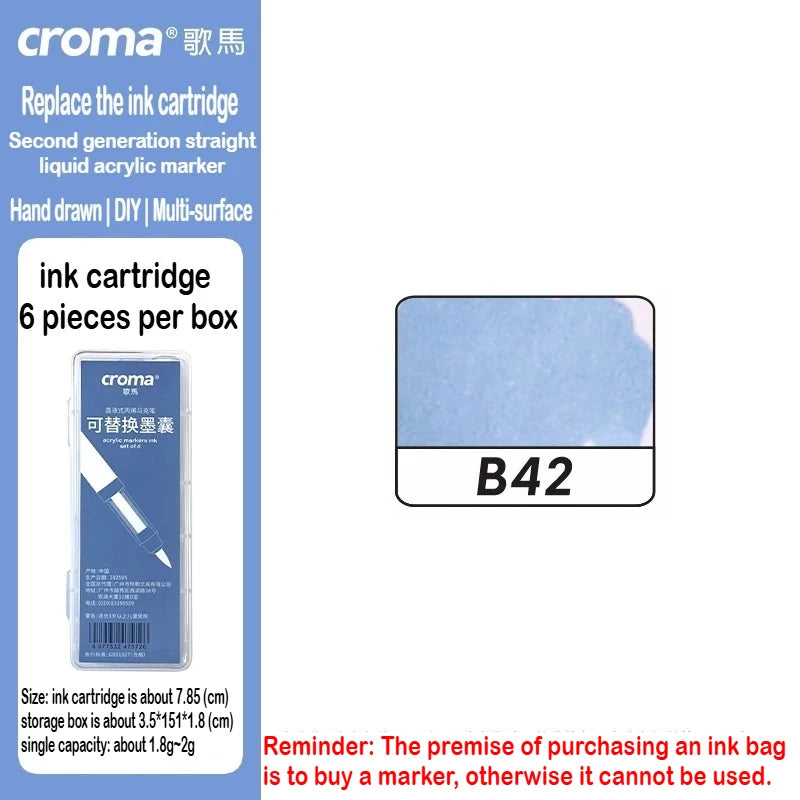 Croma 160/24 Color Replaceable Ink Acrylic Markers