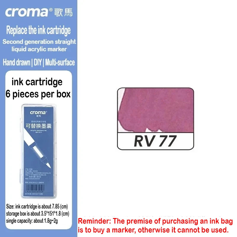 Croma 160/24 Color Replaceable Ink Acrylic Markers