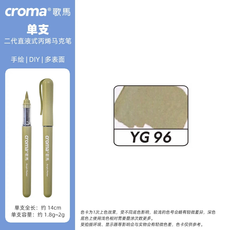 Croma 160 Colors Refillable Acrylic Markers – Washable
