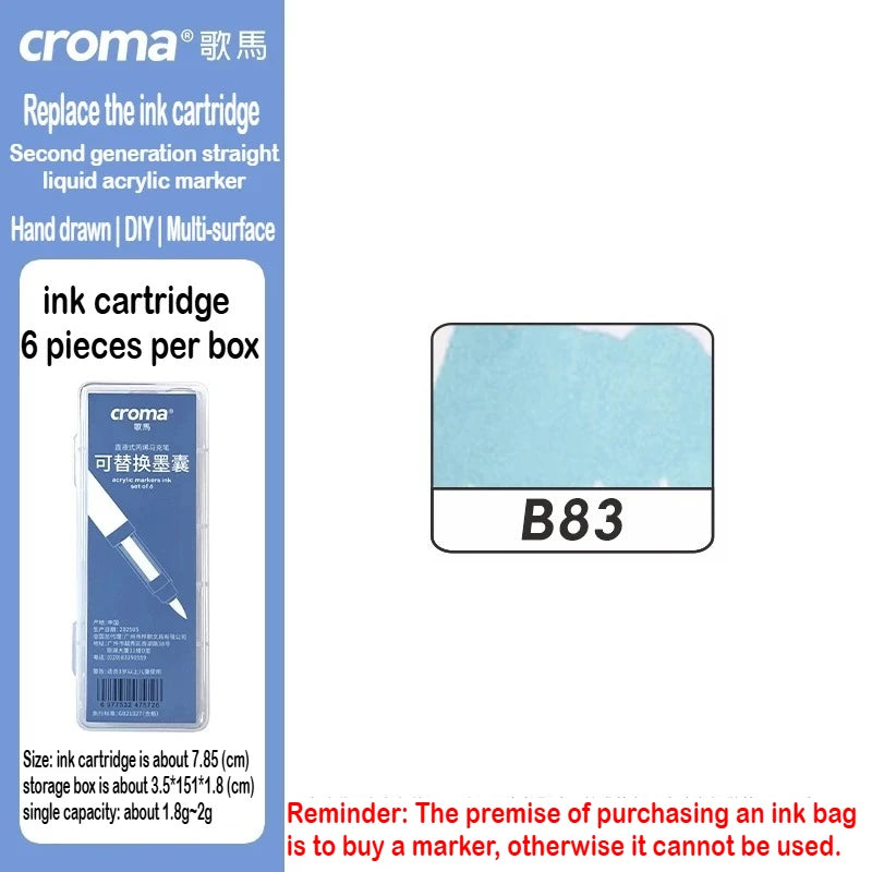 Croma 160/24 Color Replaceable Ink Acrylic Markers