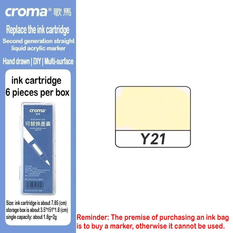 Croma 160/24 Color Replaceable Ink Acrylic Markers