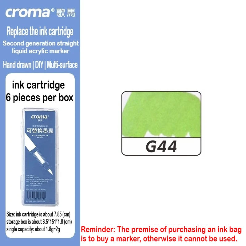 Croma 160/24 Color Replaceable Ink Acrylic Markers