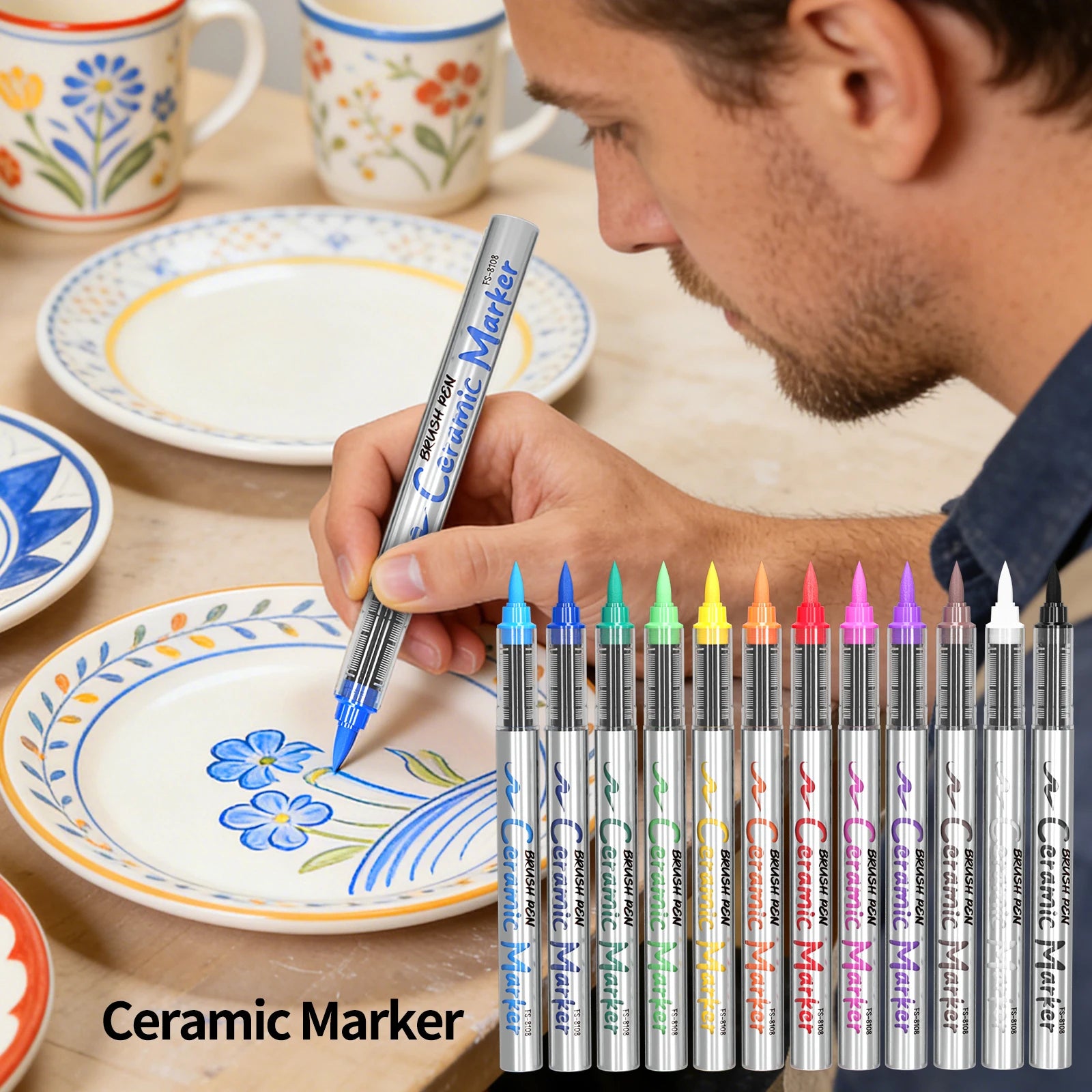 Ceramic & Glass Paint Marker Pens – 12/24/36 Colors