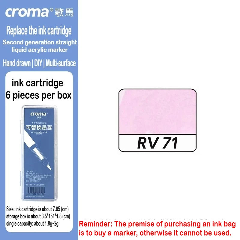 Croma 160/24 Color Replaceable Ink Acrylic Markers
