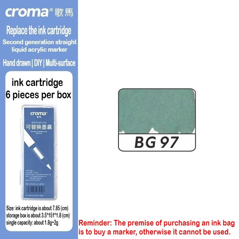 Croma 160/24 Color Replaceable Ink Acrylic Markers