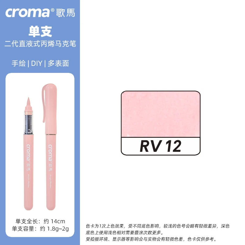 Croma 160 Colors Refillable Acrylic Markers – Washable