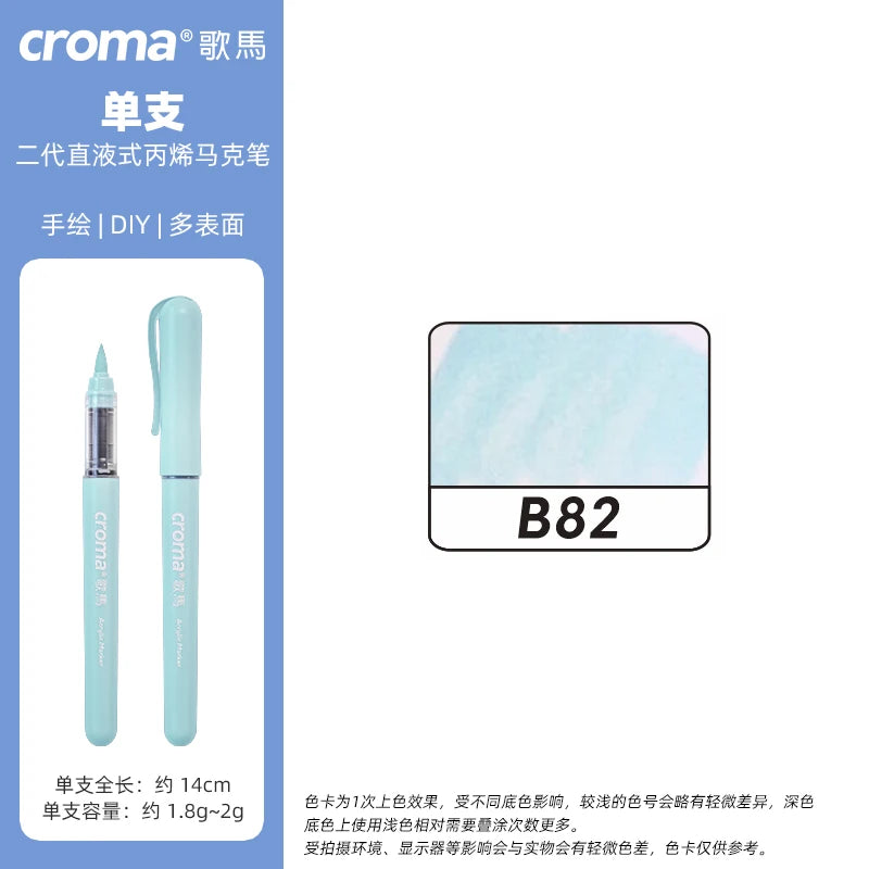 Croma 160 Colors Refillable Acrylic Markers – Washable