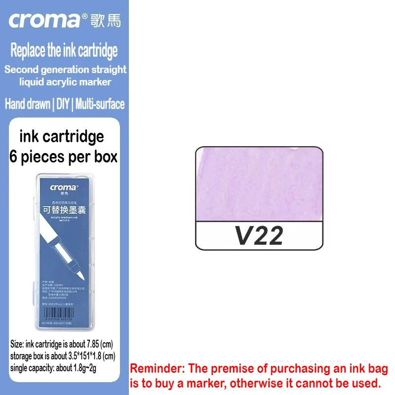Croma 160/24 Color Replaceable Ink Acrylic Markers