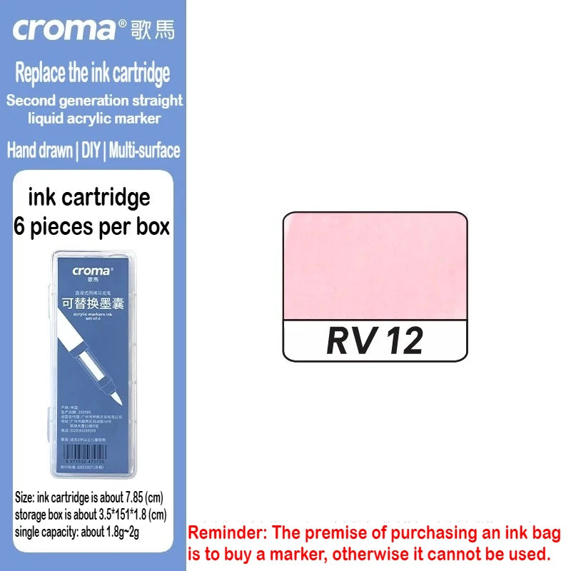 Croma 160/24 Color Replaceable Ink Acrylic Markers