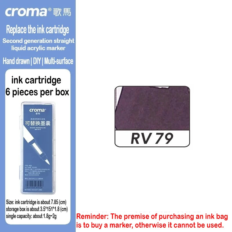 Croma 160/24 Color Replaceable Ink Acrylic Markers