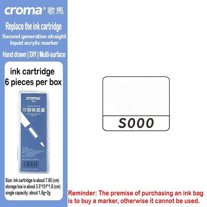 Croma 160/24 Color Replaceable Ink Acrylic Markers