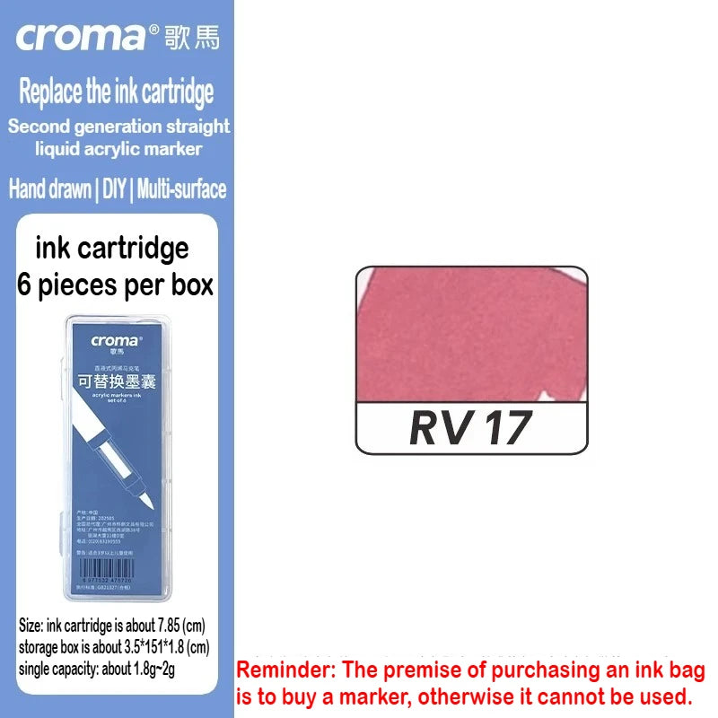 Croma 160/24 Color Replaceable Ink Acrylic Markers