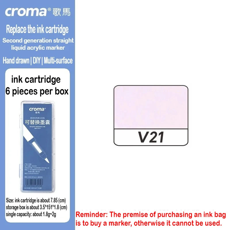 Croma 160/24 Color Replaceable Ink Acrylic Markers