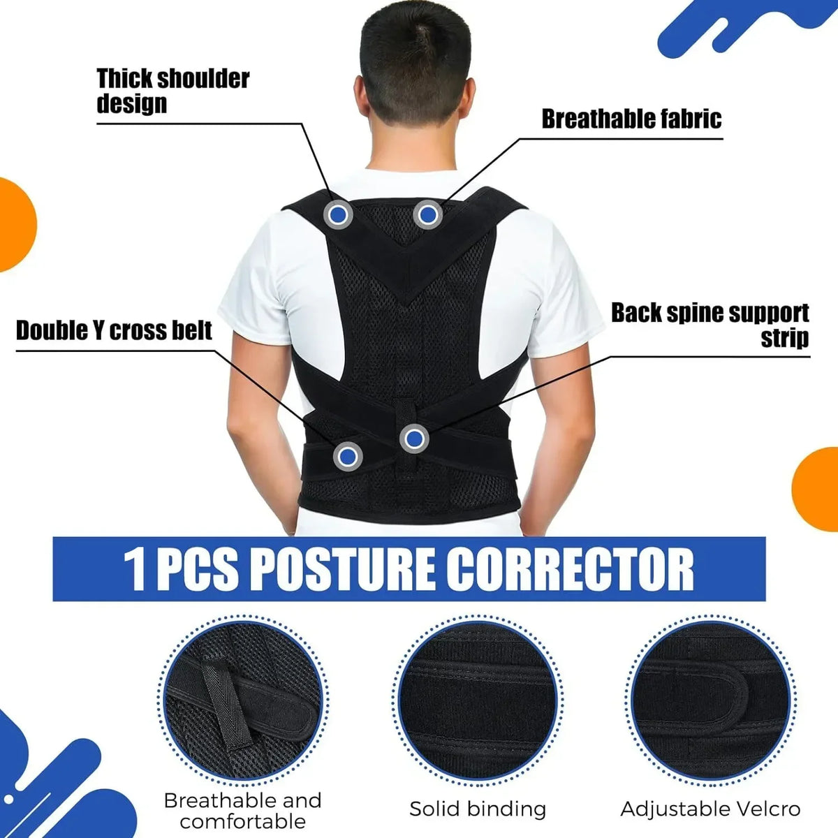 Posture Corrector for Men & Women – Back Brace