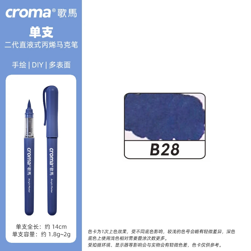 Croma 160 Colors Refillable Acrylic Markers – Washable